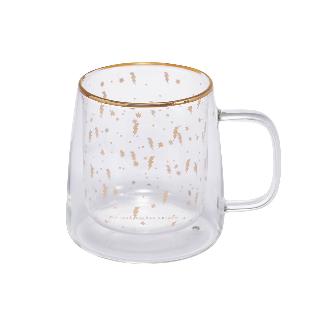 Taza Doble Vidrio Rayos