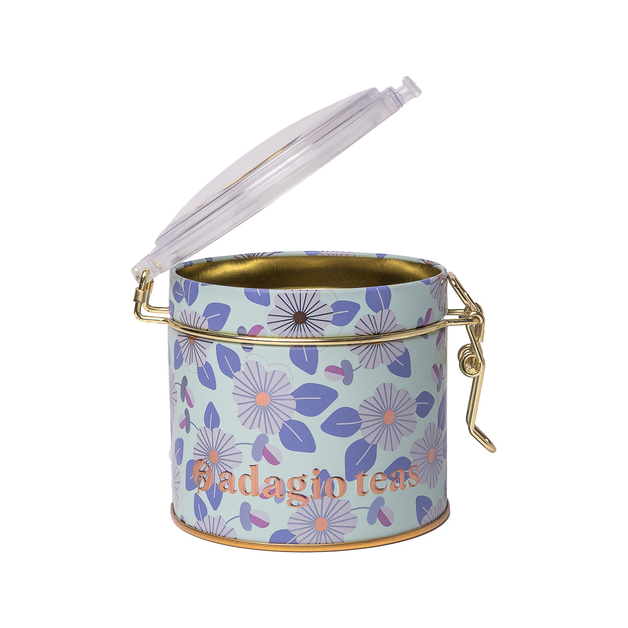 Tarro Chico Turquesa Flores