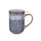 Mug Bhoro Cerámica Blue Flowers