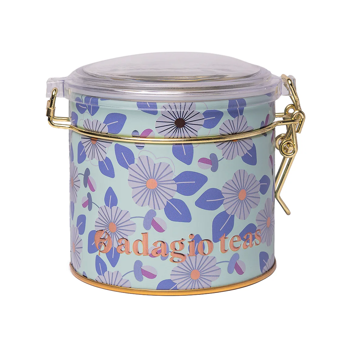 Tarro Chico Turquesa Flores