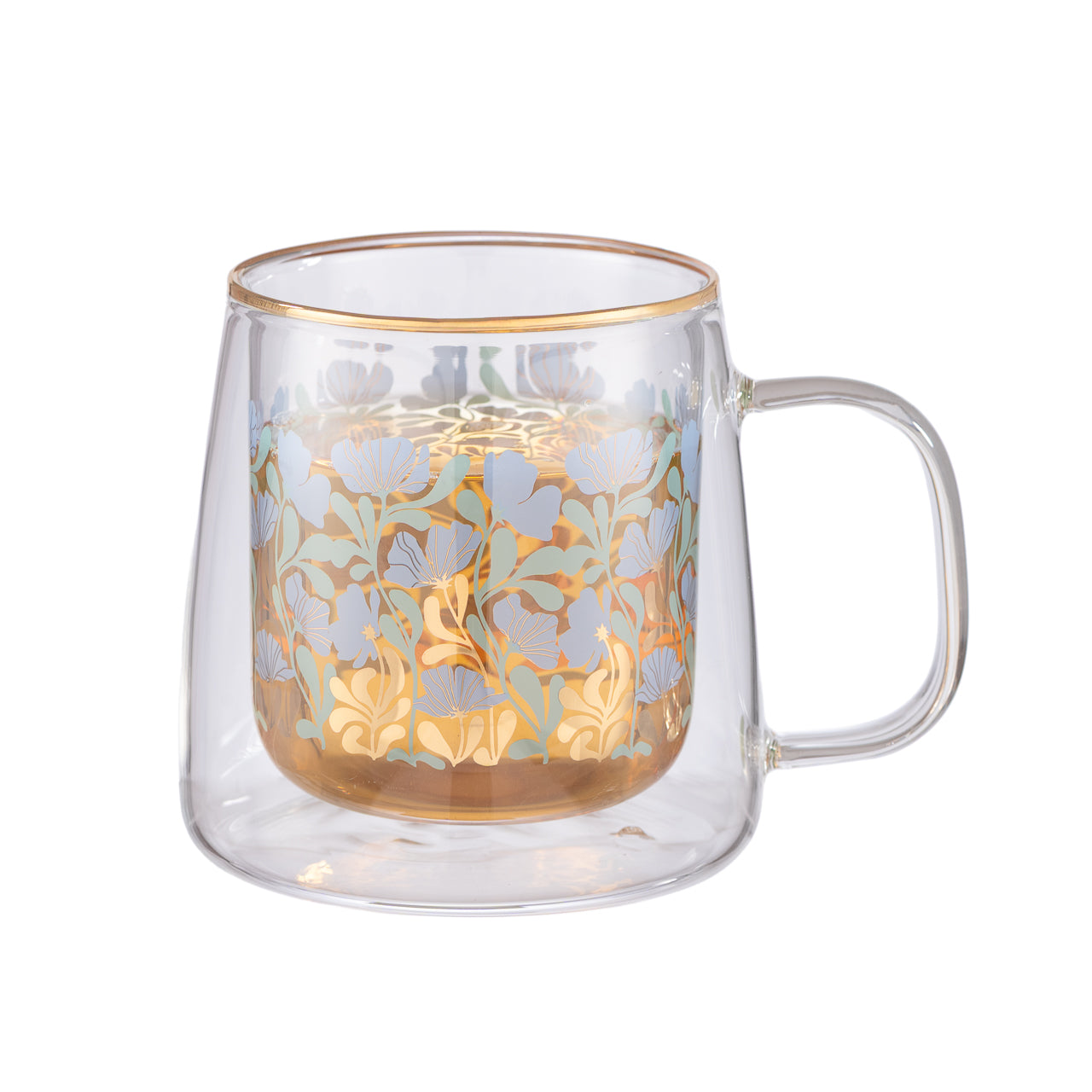Taza Doble Vidrio Organic Bloom