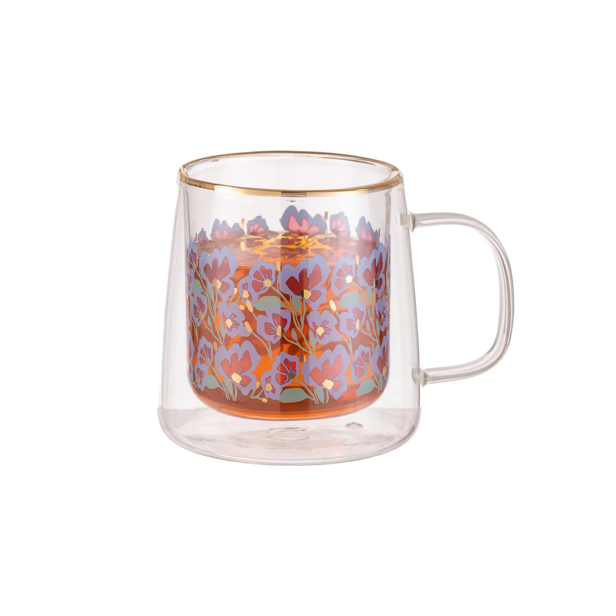 Taza Doble Vidrio Secret Garden