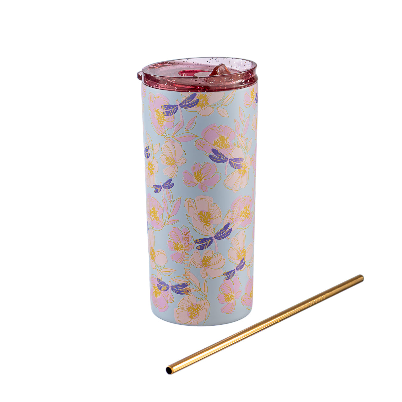 Tumbler Flores Celeste