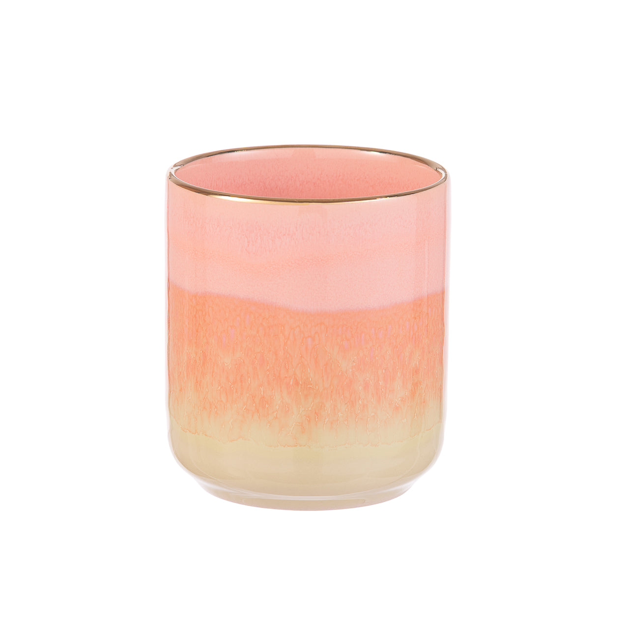 Vaso Cerámica Watercolor Rosado