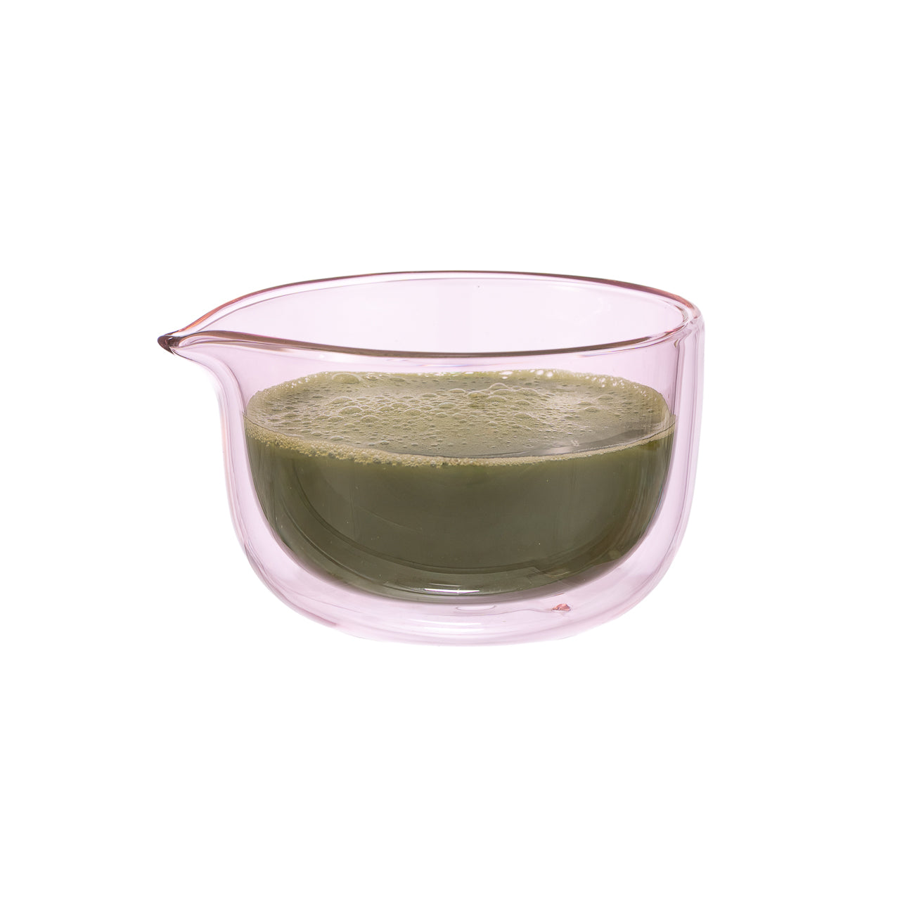 Matcha Bowl Doble Vidrio Rosado