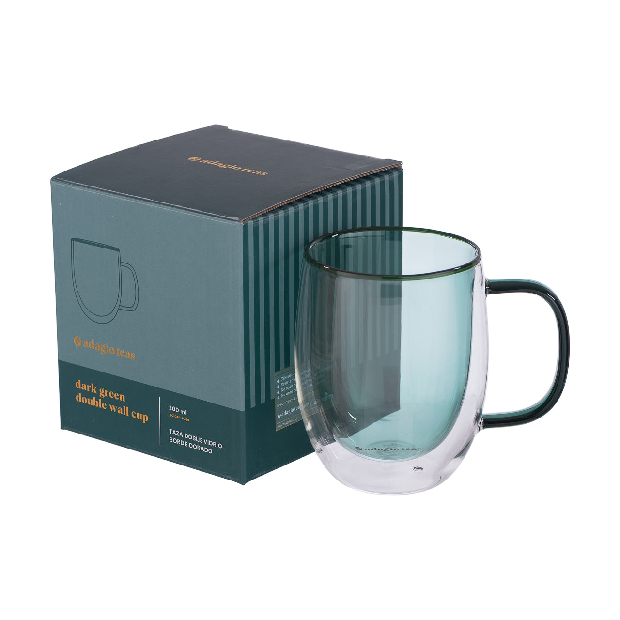 Taza Doble Vidrio Green