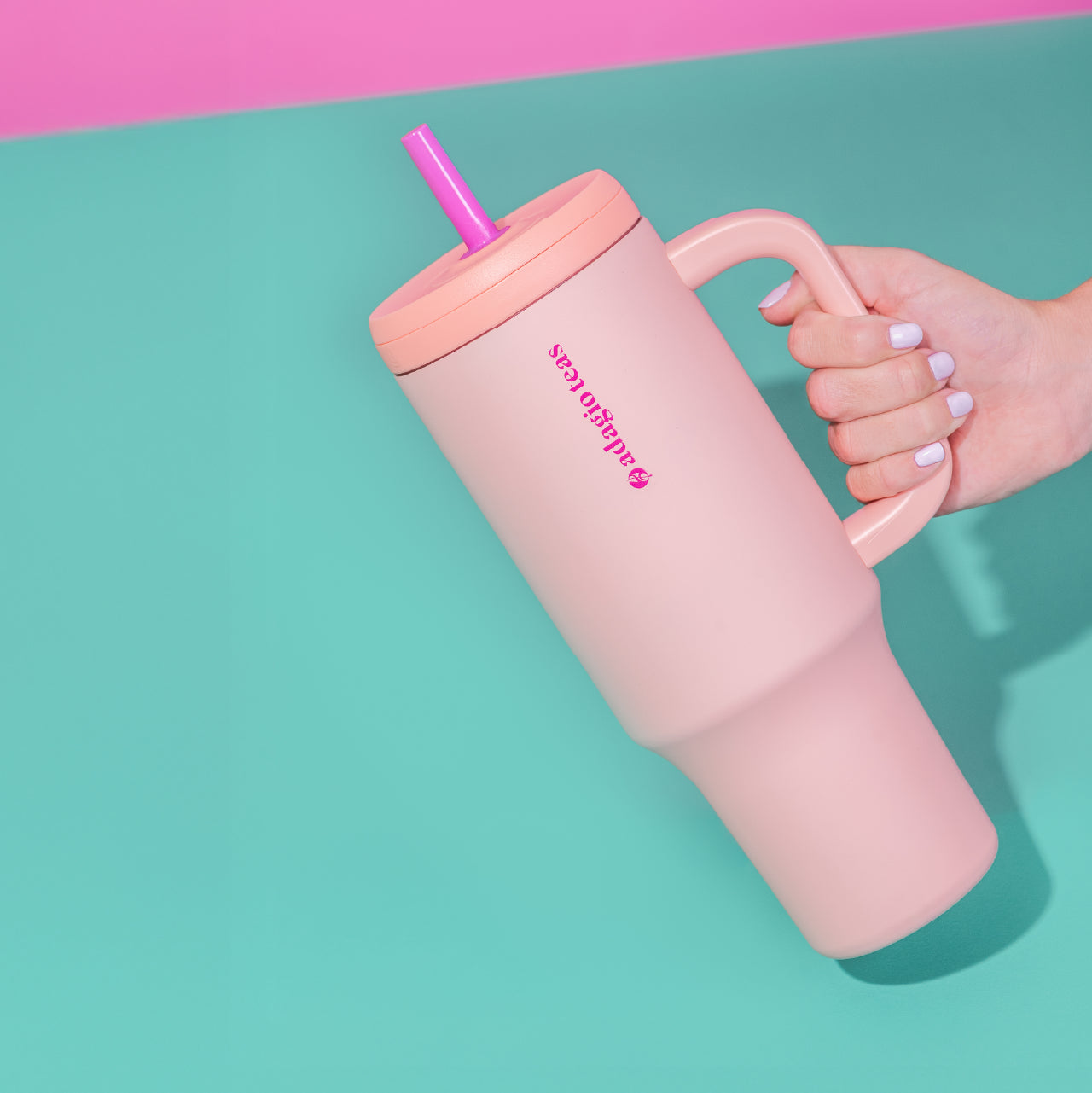 Straw Tumbler Rosado