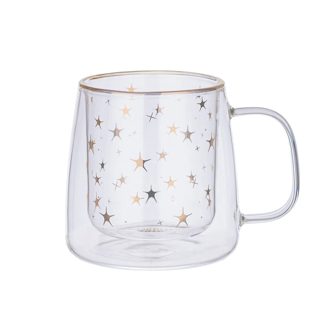 Taza Doble Vidrio Pointy Stars