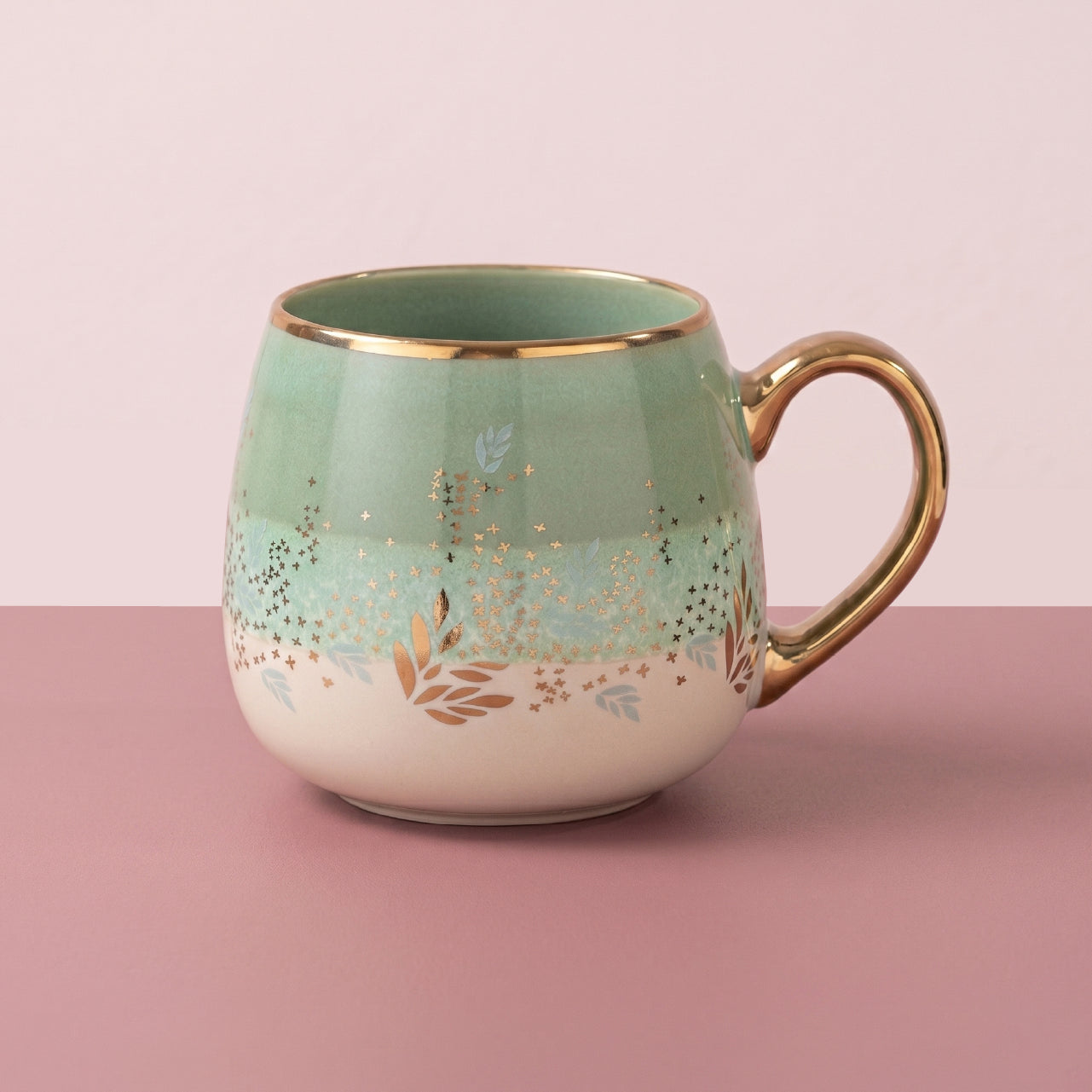 Taza Cerámica Turquoise Blowy Petals