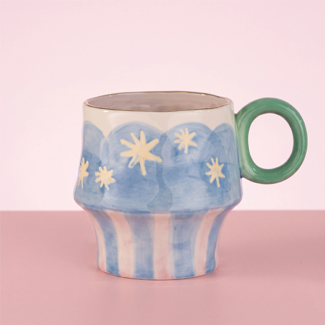Taza Cerámica Diseño Celeste