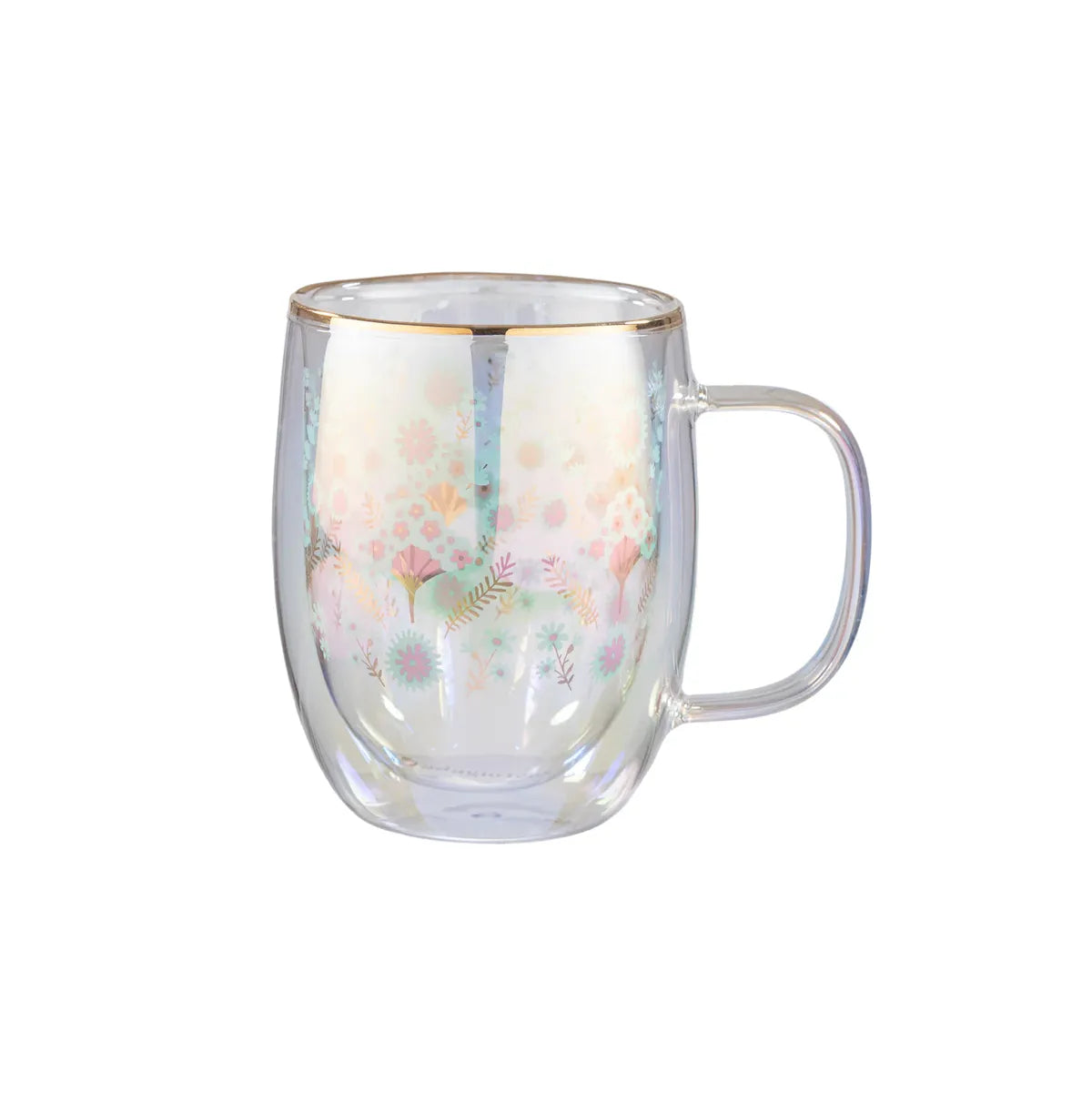 Taza Doble Vidrio Mosaic