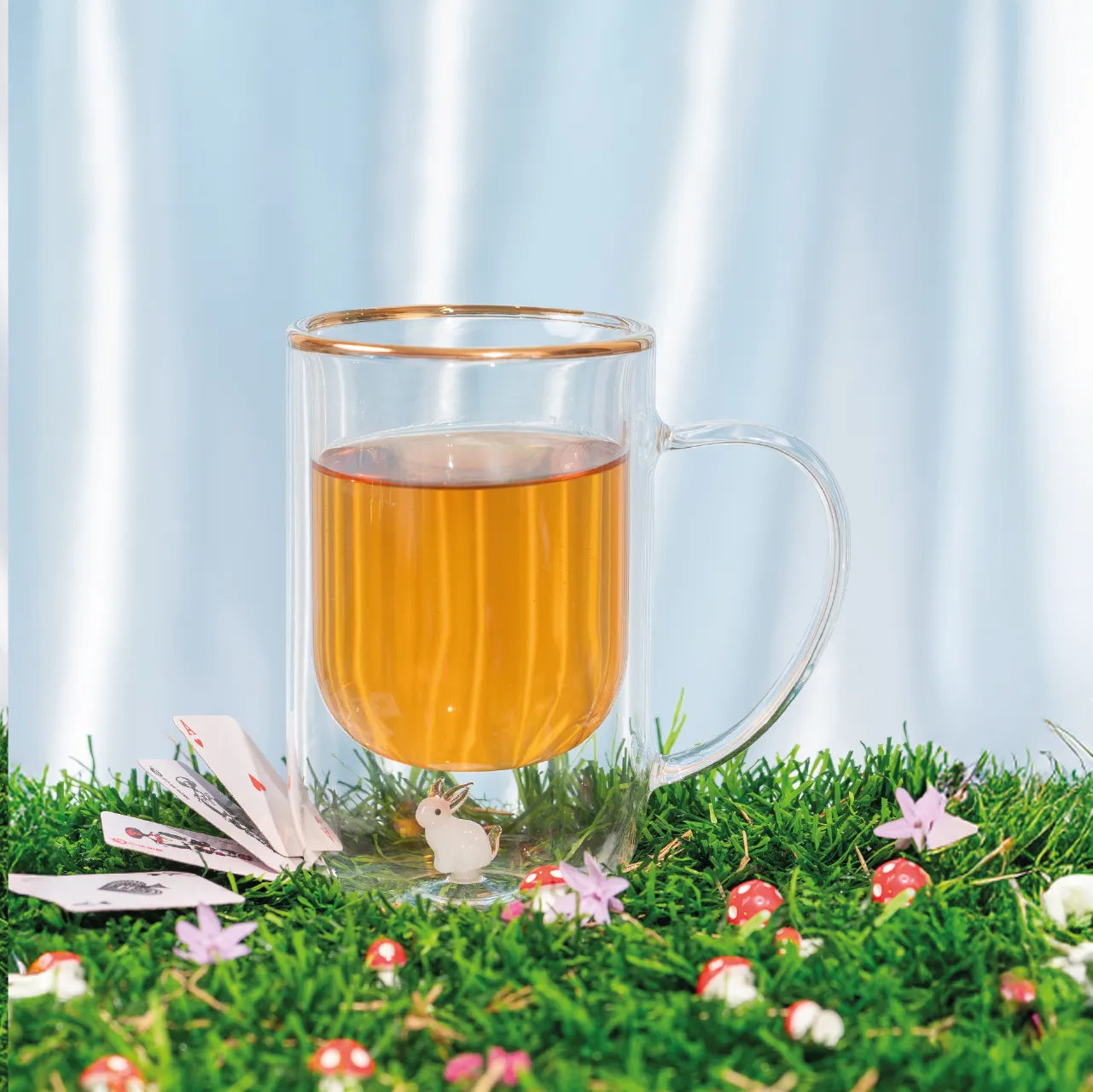 Taza Doble Vidrio Rabbit