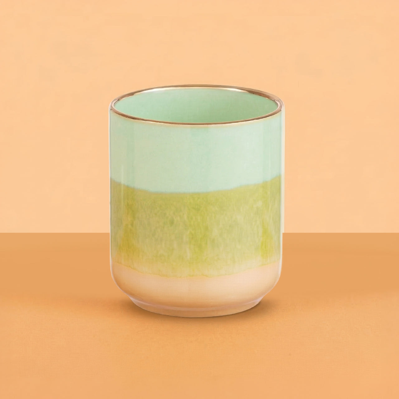 Vaso Cerámica Watercolor Turquesa