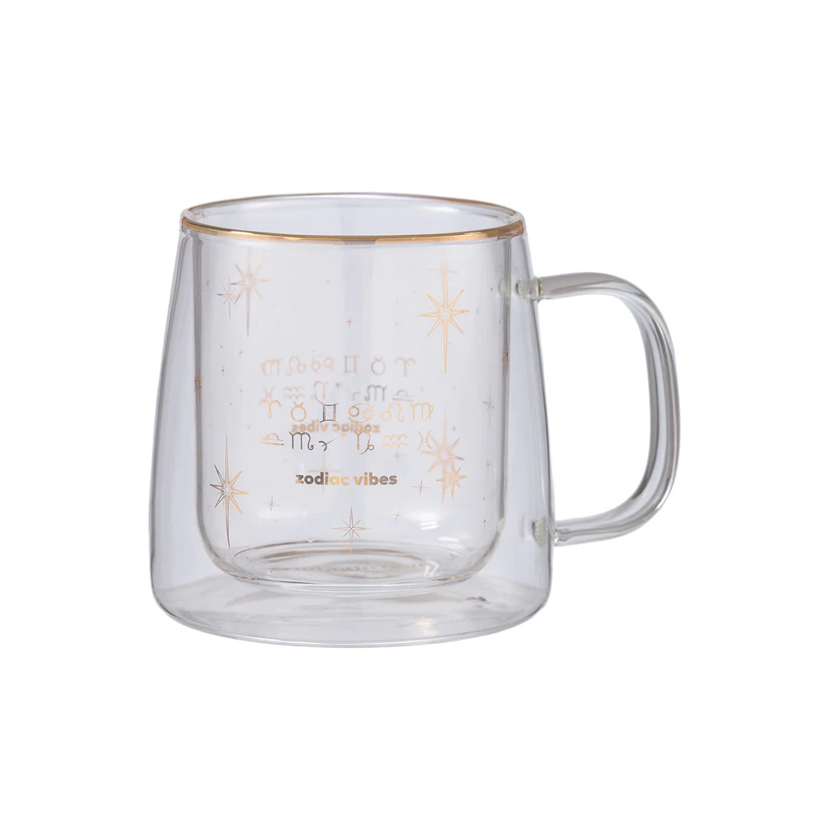 Taza Doble Vidrio Zodiac Constellation