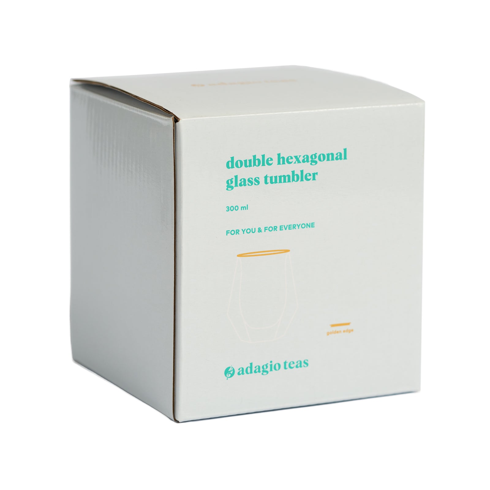 Vaso Doble Vidrio Hexagonal Clásica