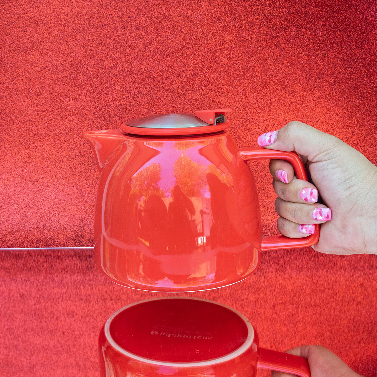 Tetera Cerámica Roja
