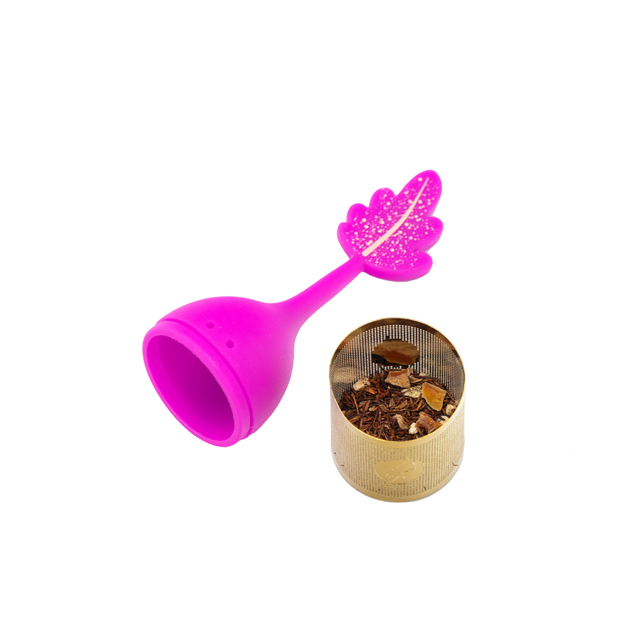 Infusor de Goma Hoja Fucsia