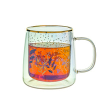 Cargar imagen en el visor de la galería, Taza Doble Vidrio Winter Flowers Iridescent 