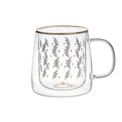 Taza Doble Vidrio Rays & Lightning 