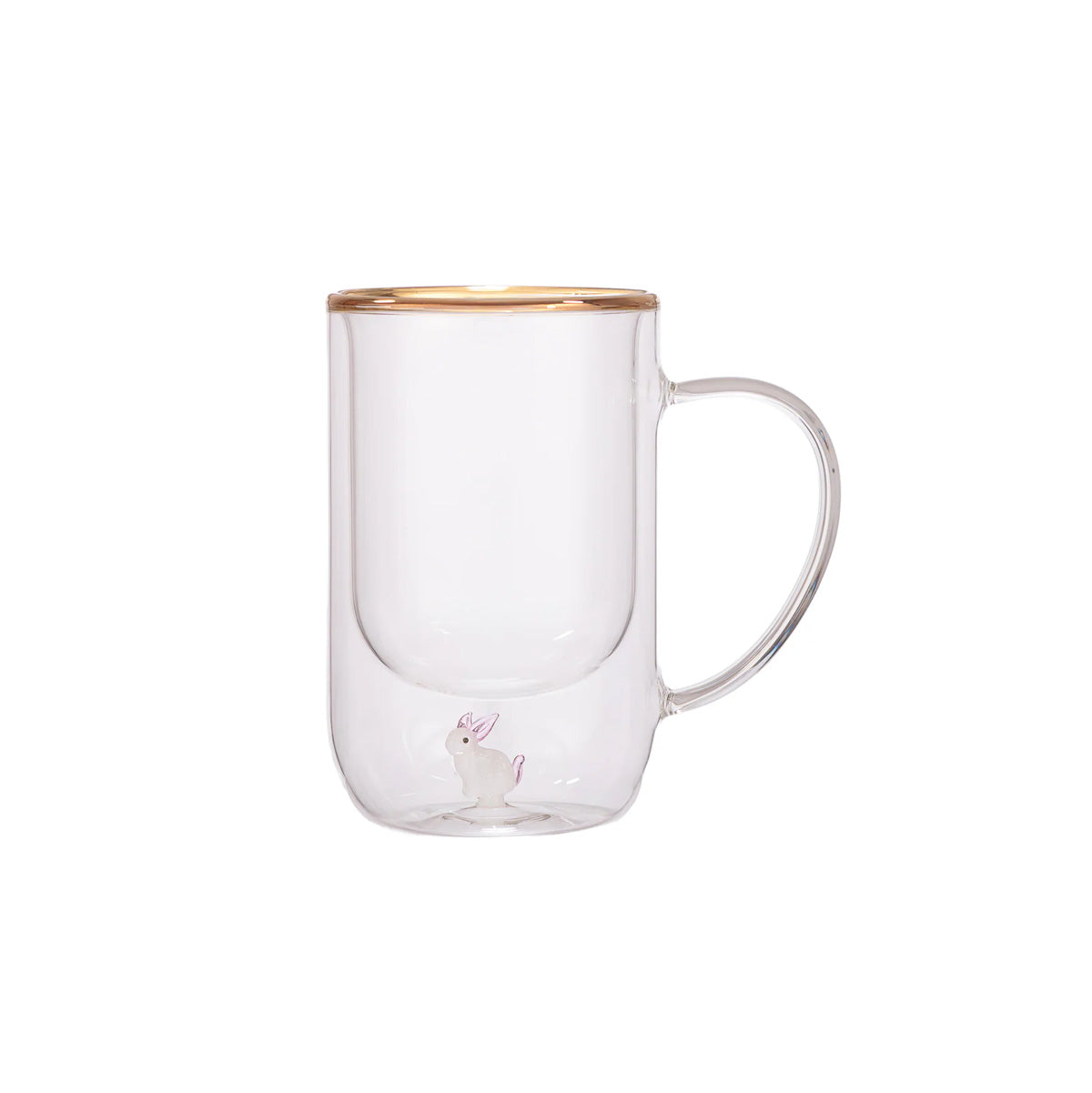 Taza Doble Vidrio Rabbit