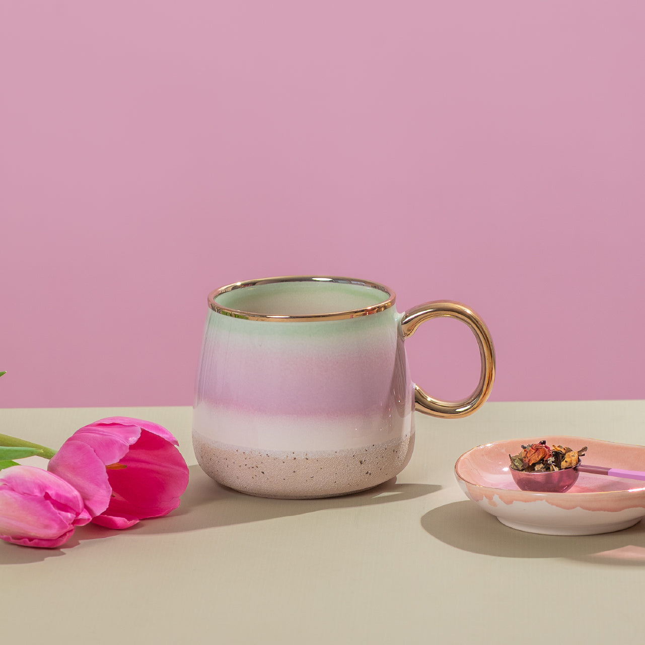 Taza Cerámica Rosada