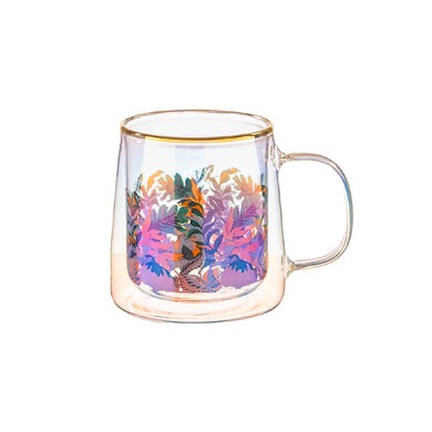 Taza Doble Vidrio Jungle Colors