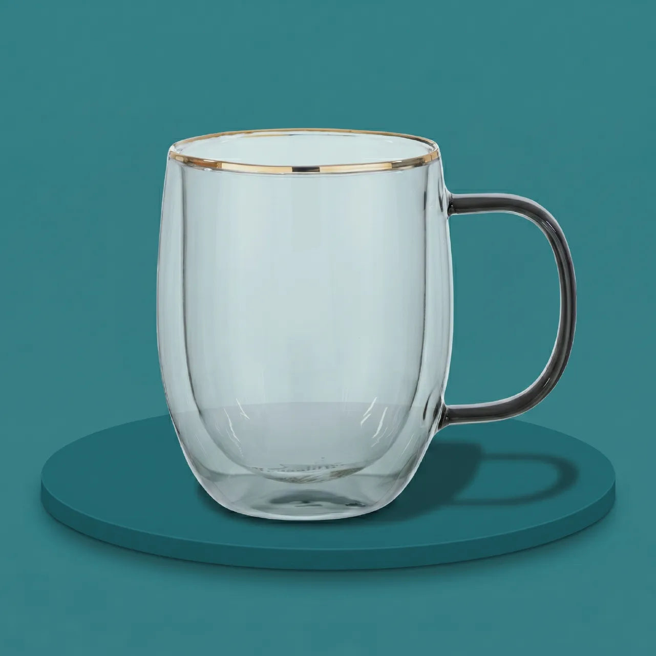 Taza Doble Vidrio Black