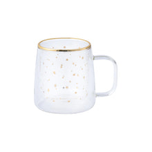 Cargar imagen en el visor de la galería, Taza Doble Vidrio Estrellas Doradas