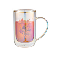 Cargar imagen en el visor de la galería, Mug Bhoro Doble Vidrio Botanical Bouquet Iridescent