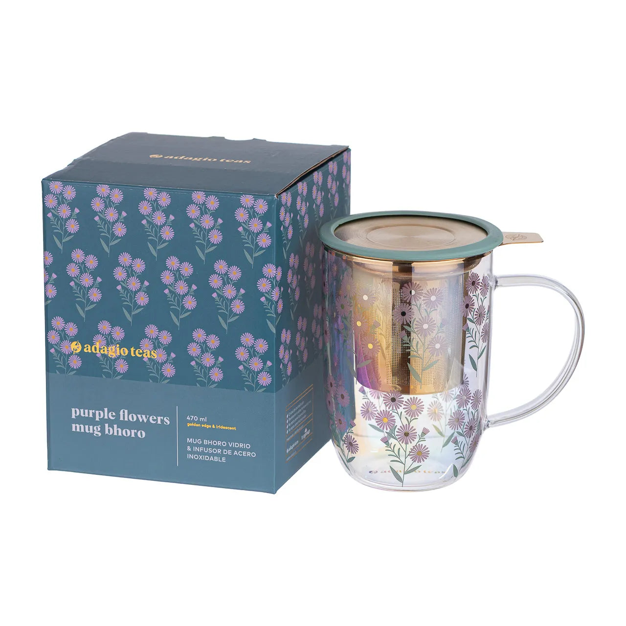 Mug Bhoro Purple Flowers