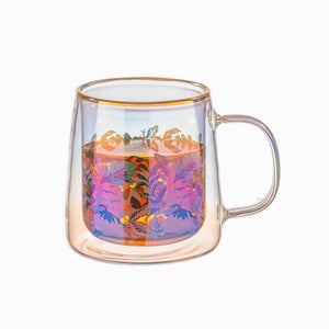 Taza Doble Vidrio Jungle Colors