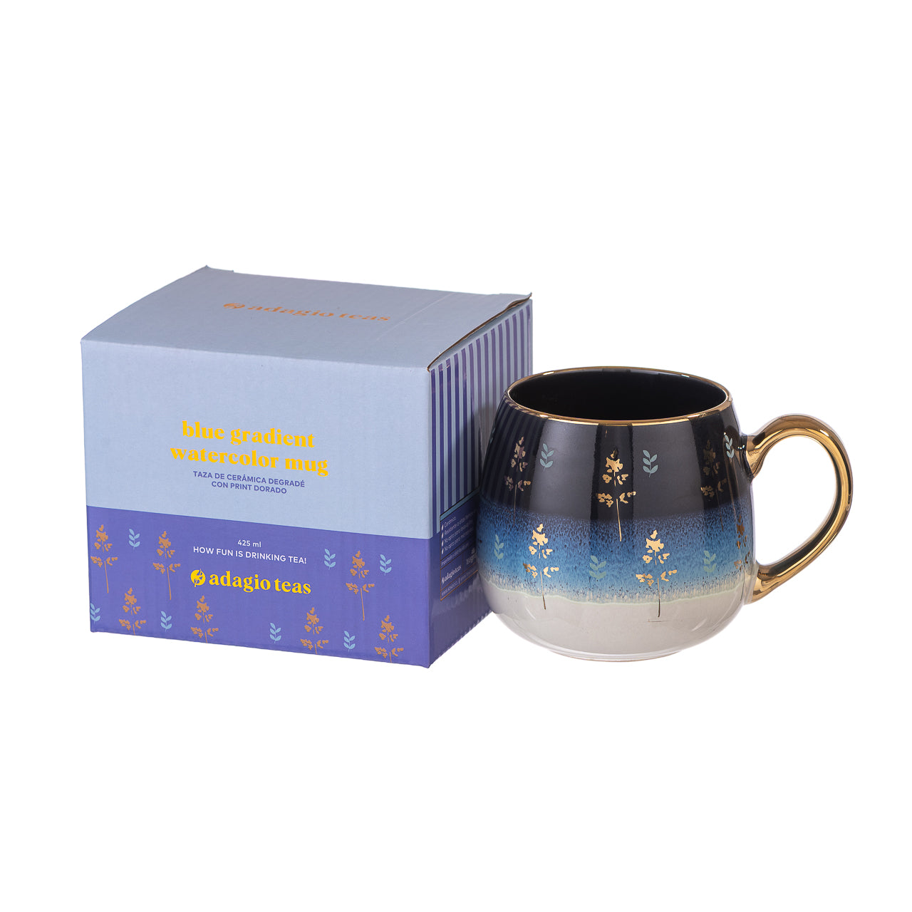 Taza Cerámica Blue Soft Blossom