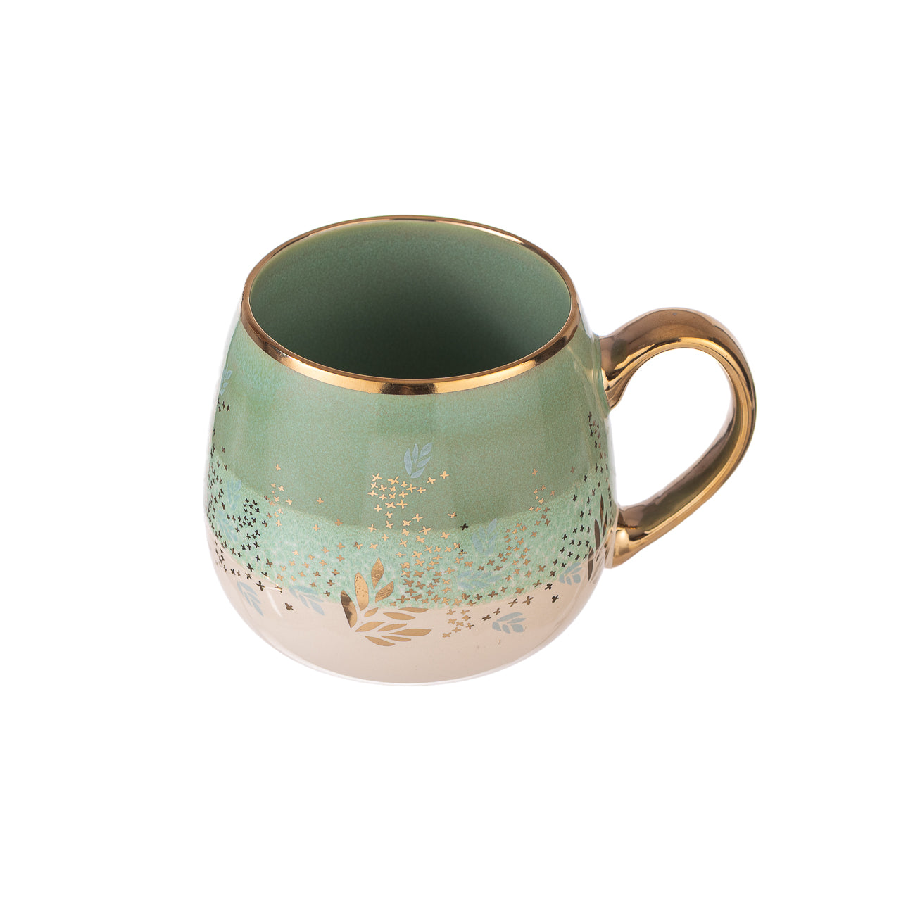 Taza Cerámica Turquoise Blowy Petals