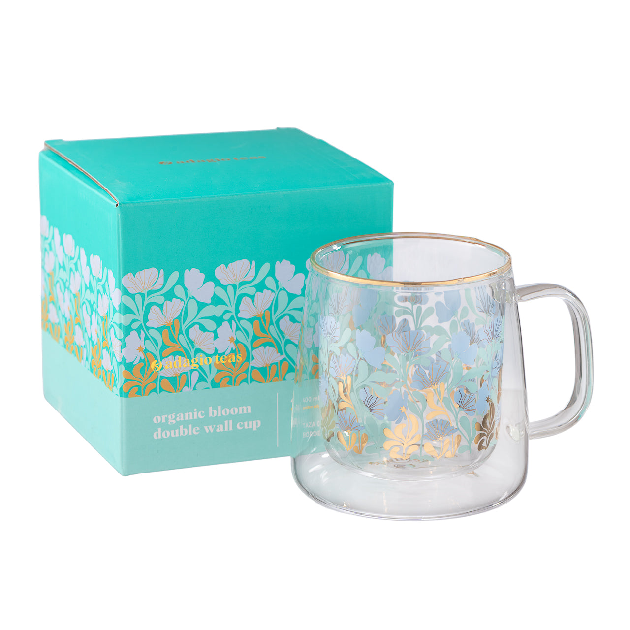 Taza Doble Vidrio Organic Bloom