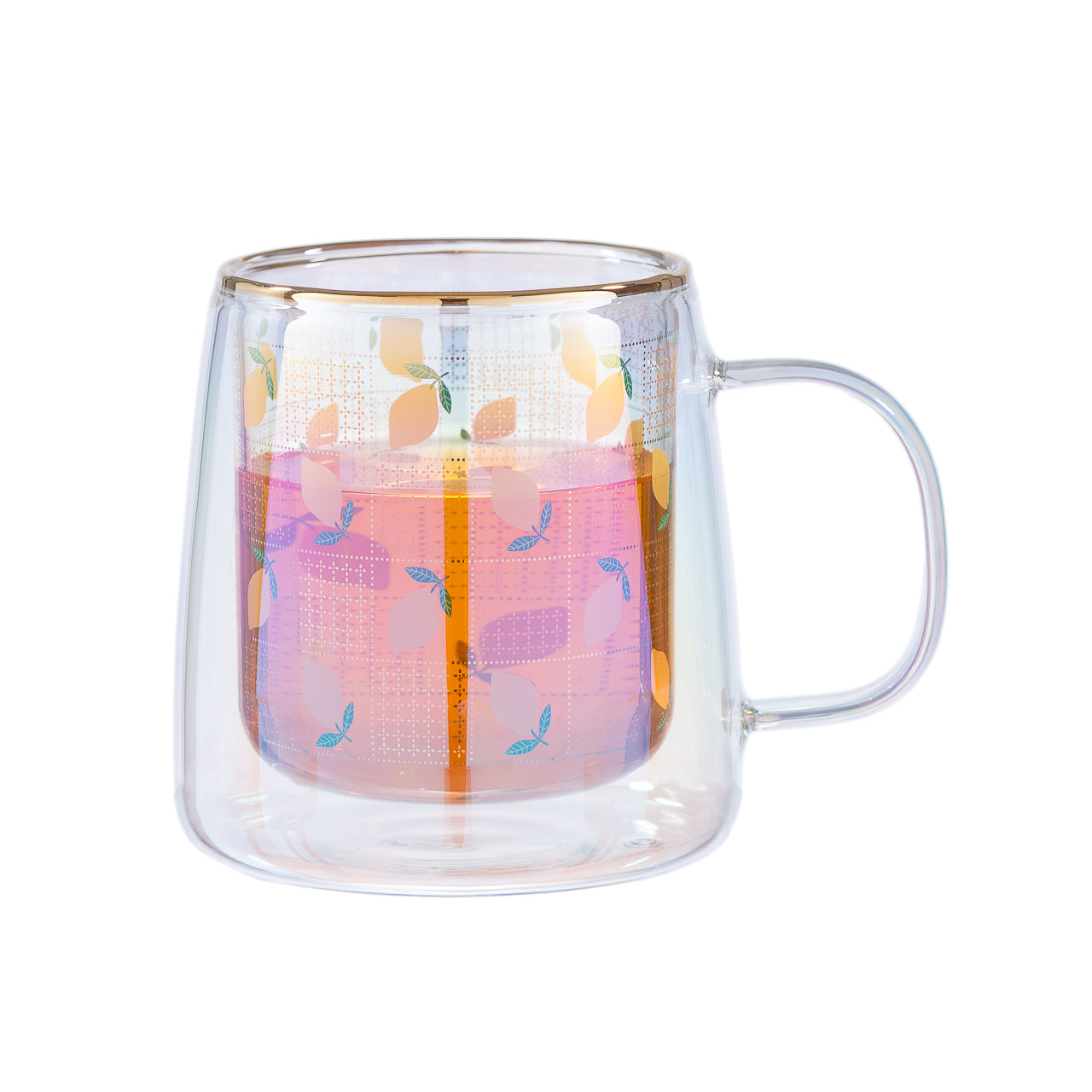 Taza Doble Vidrio Summer Lemonade