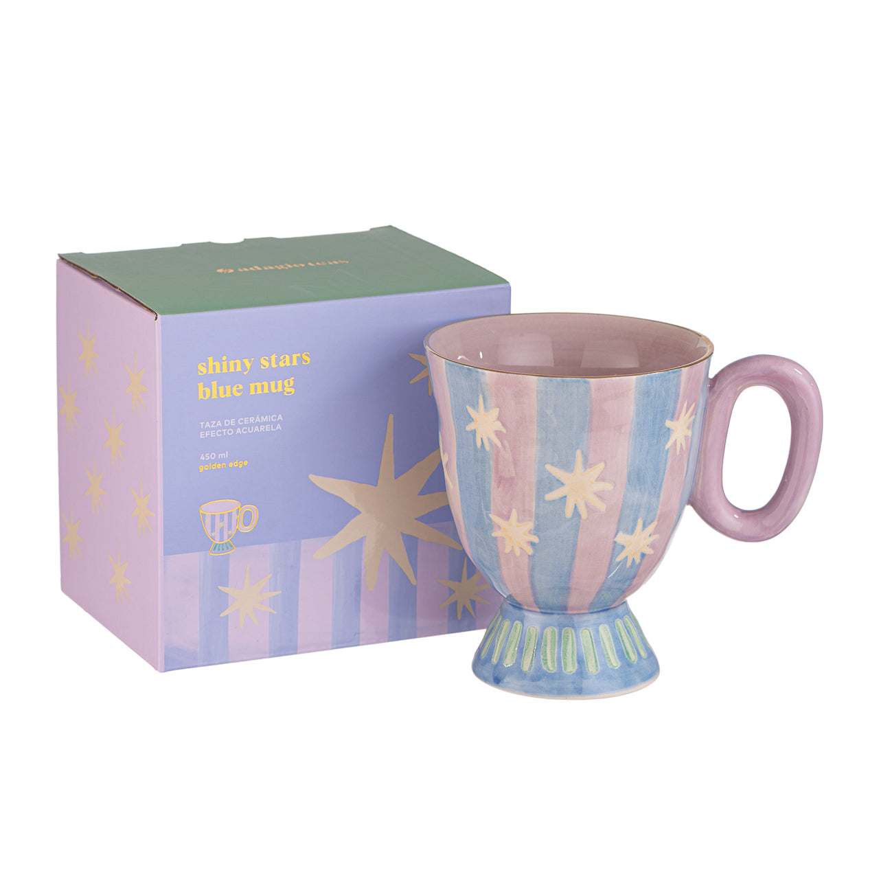 Taza Cerámica Diseño Celeste