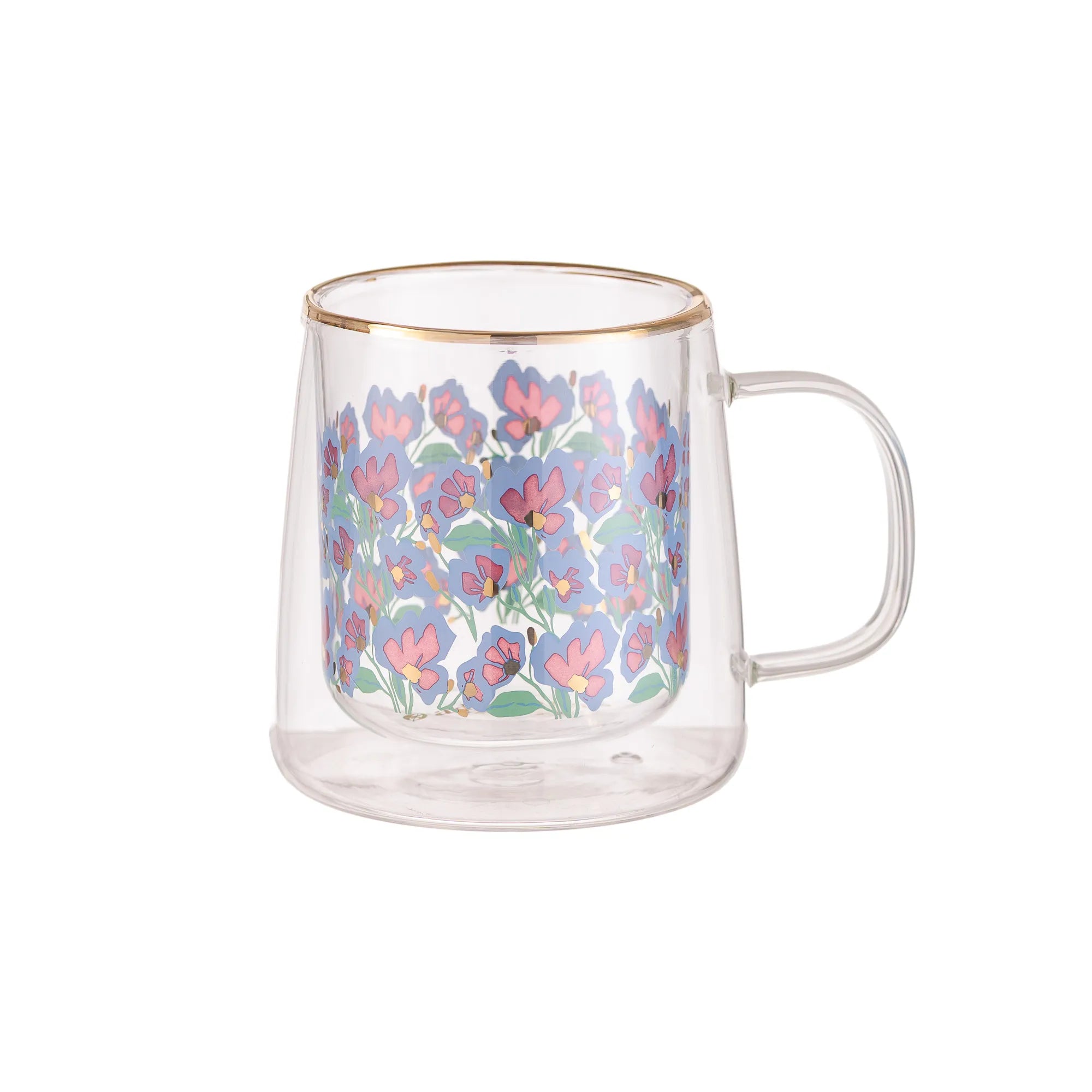 Taza Doble Vidrio Secret Garden