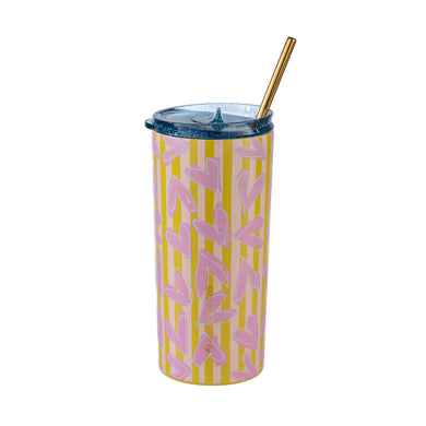 Tumbler Corazón y Líneas