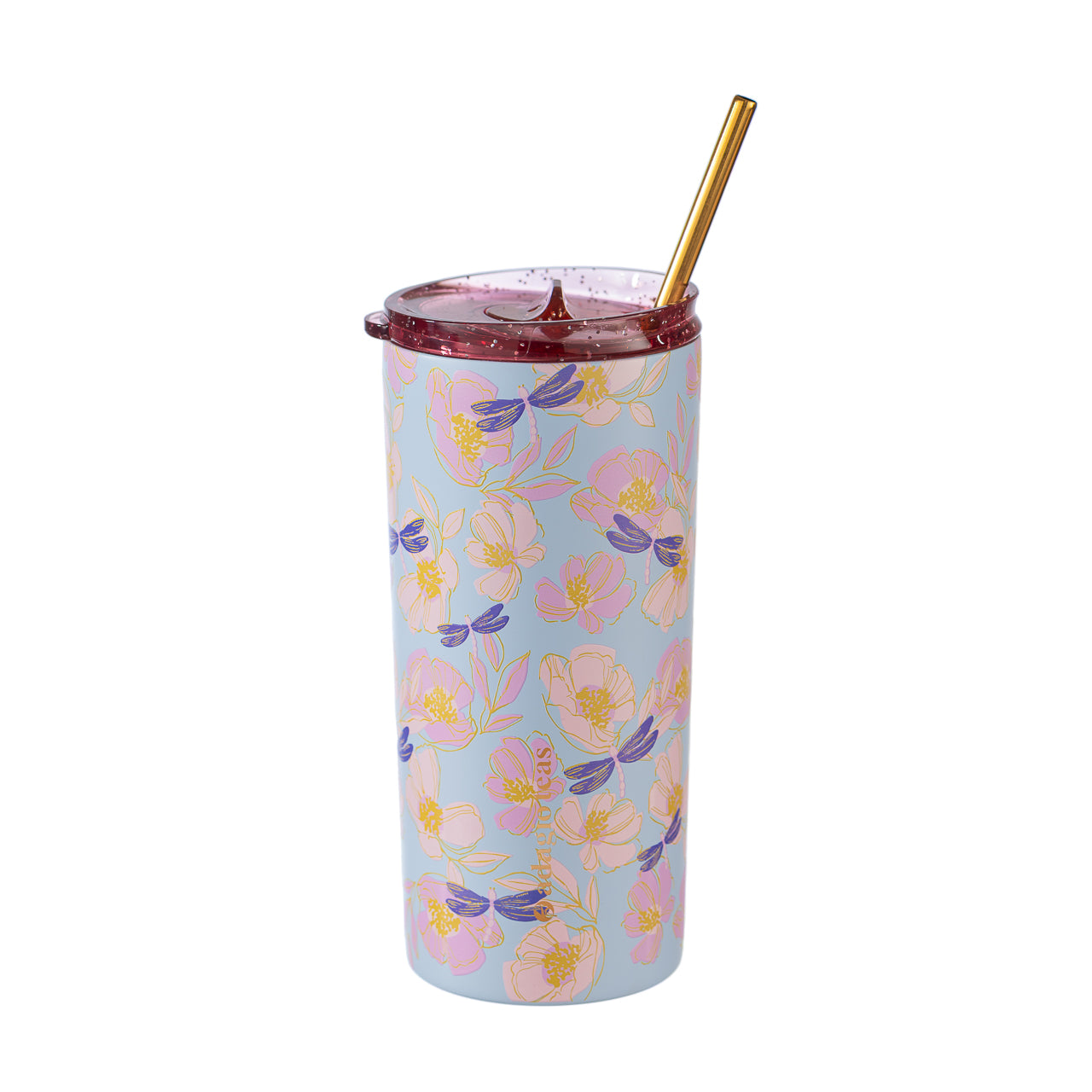Tumbler Flores Celeste