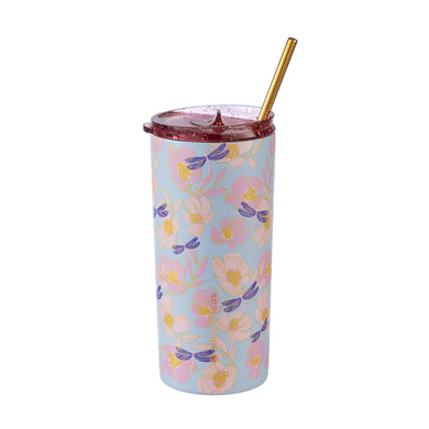 Tumbler Flores Celeste