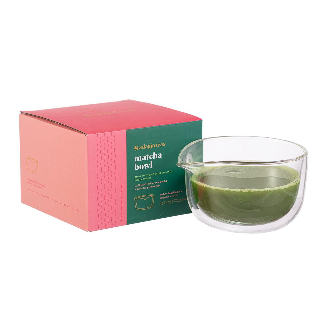 Matcha Bowl Doble Vidrio Transparente