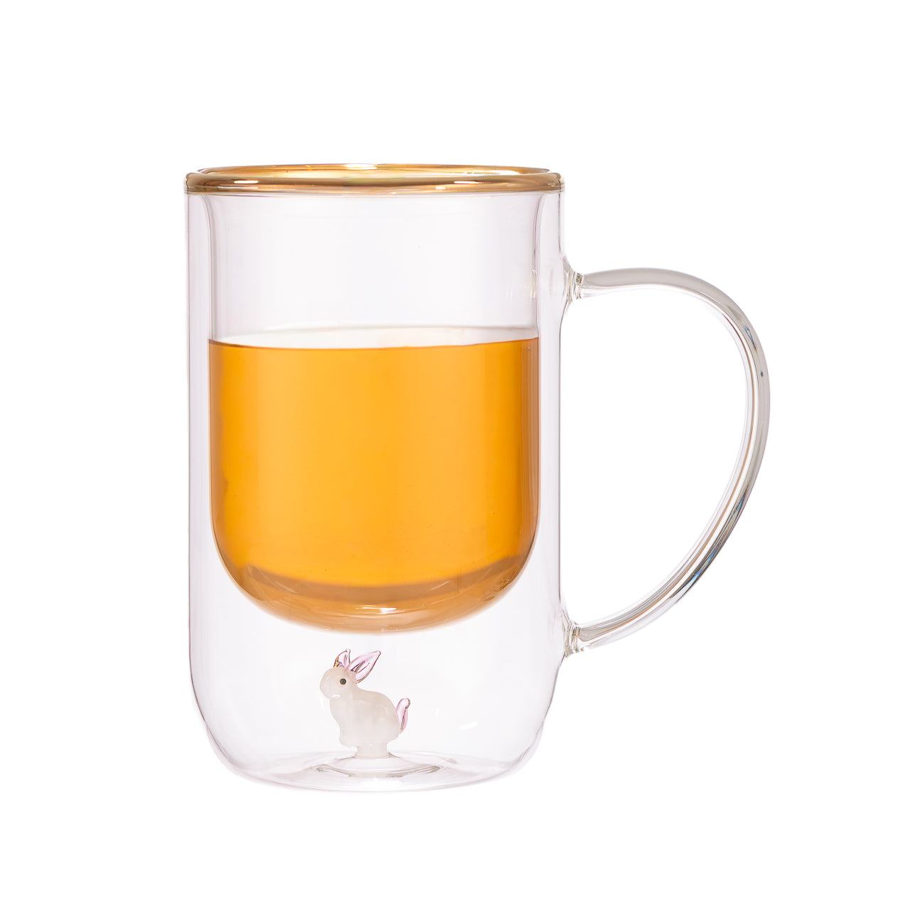 Taza Doble Vidrio Rabbit