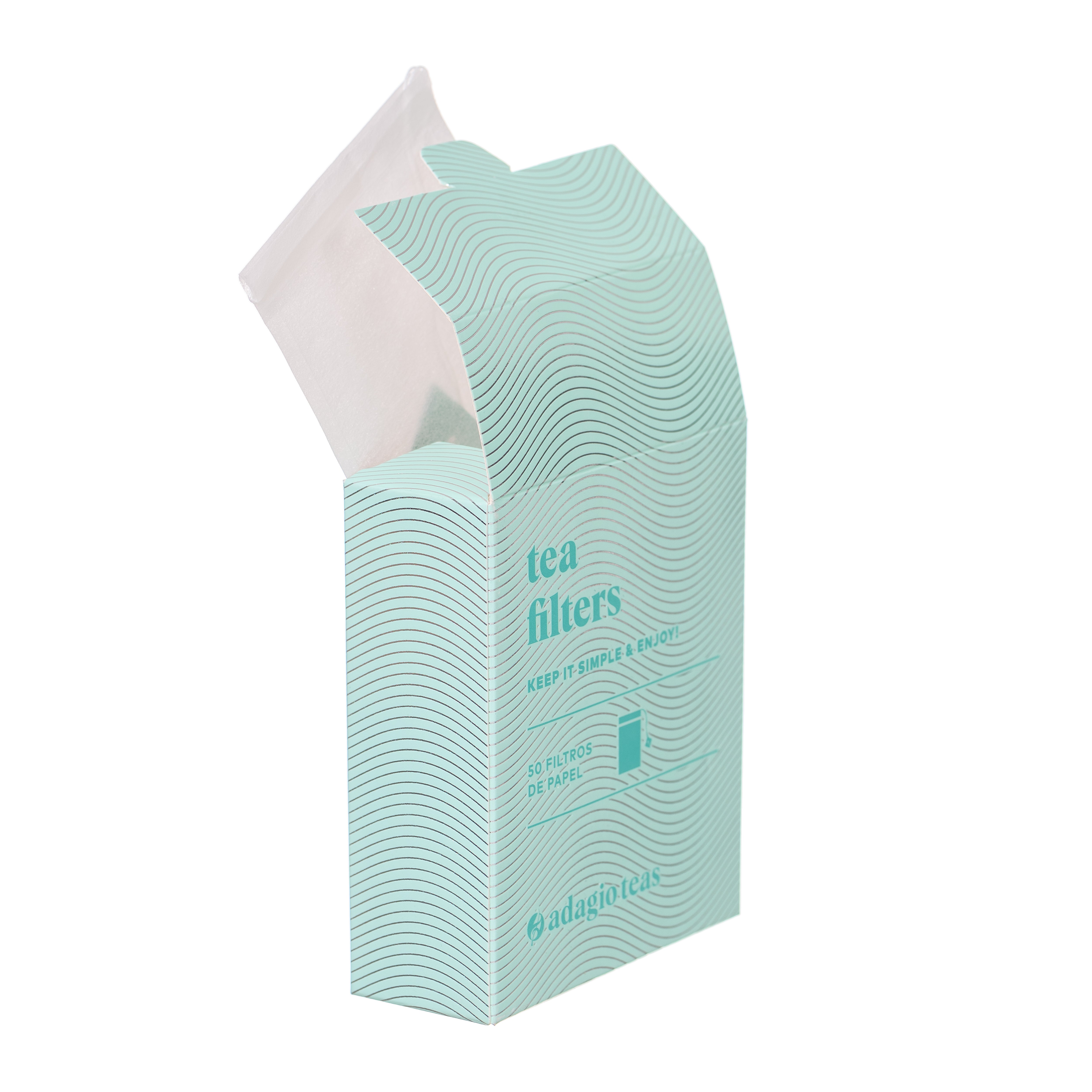 Filtros de papel turquesa