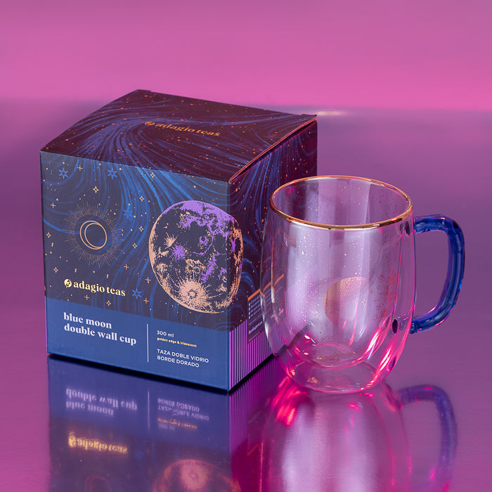 Taza Doble Vidrio Blue Moon