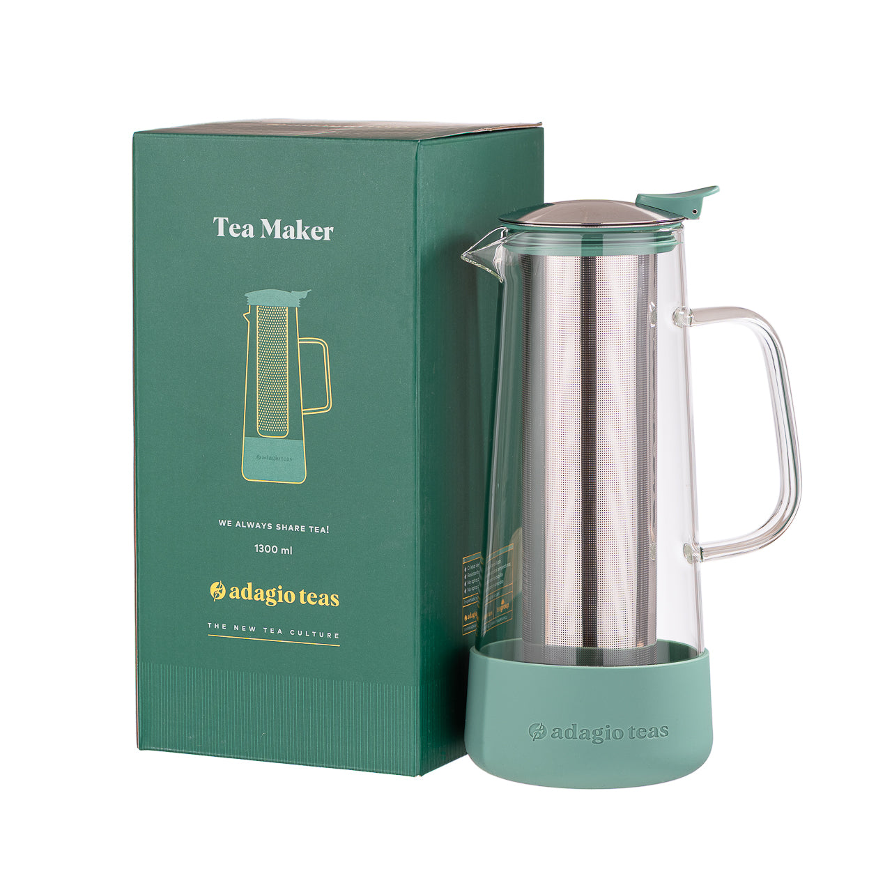 Silicone Tea Maker Green 1.3 L