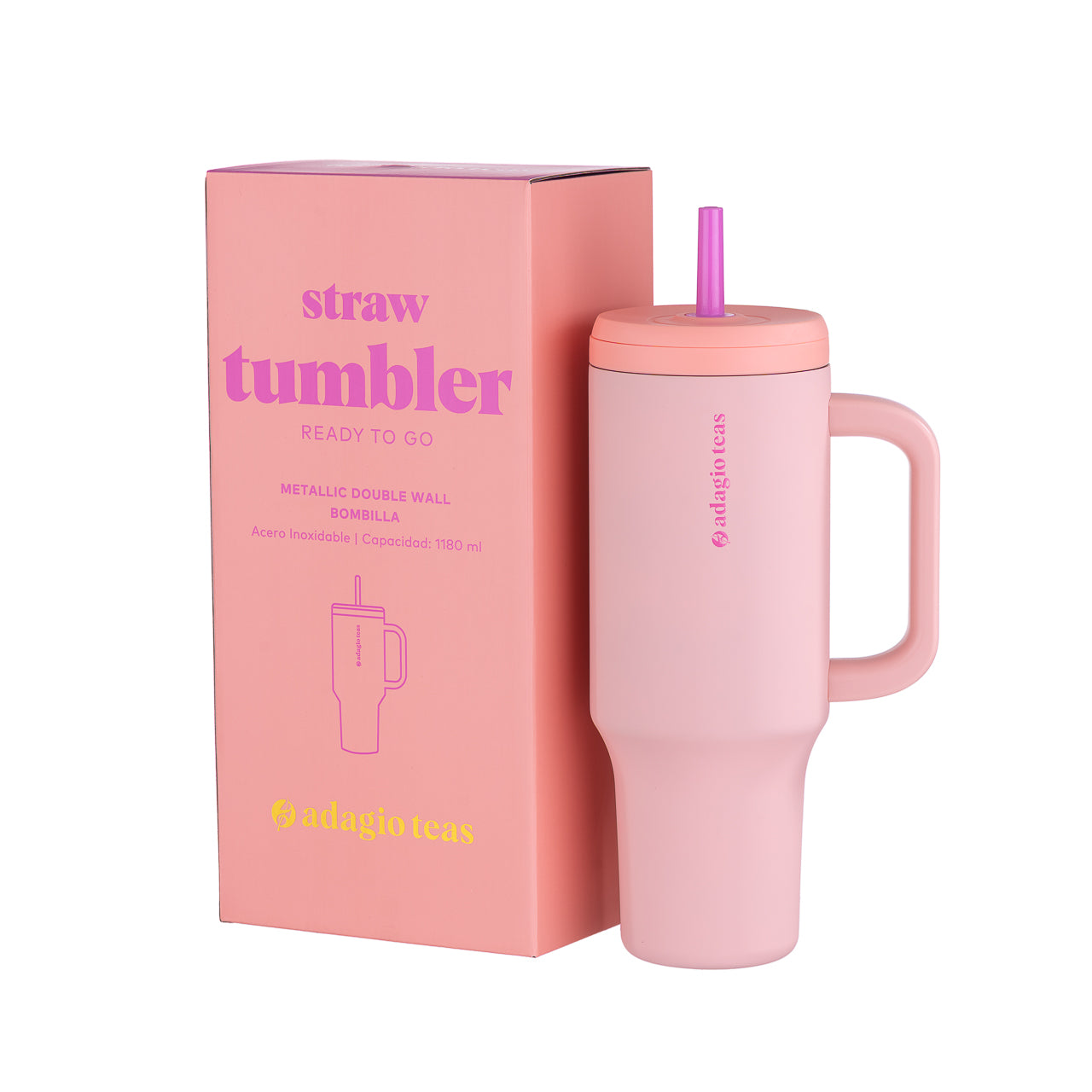 Straw Tumbler Rosado