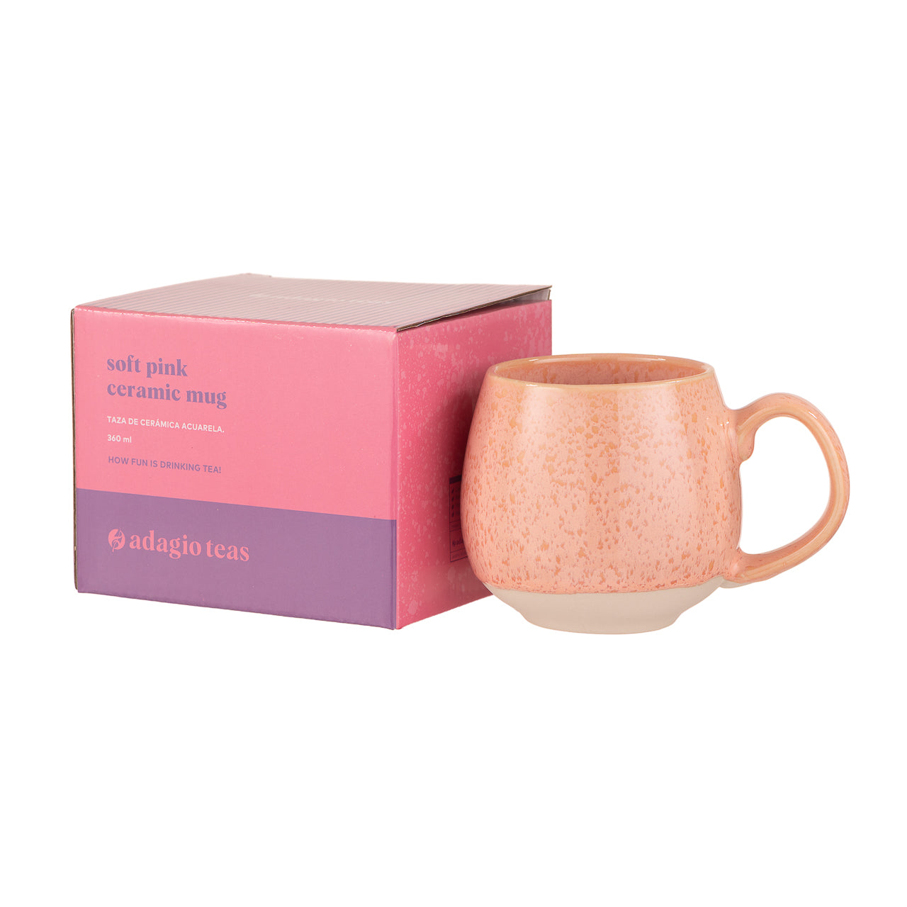 Taza Cerámica Acuarela Rosada