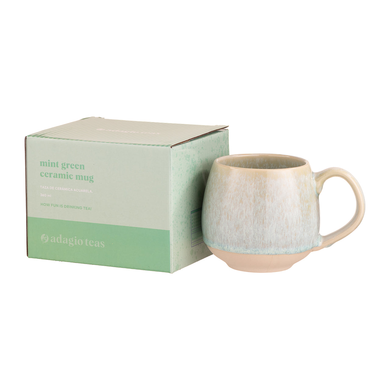 Taza Cerámica Acuarela Verde