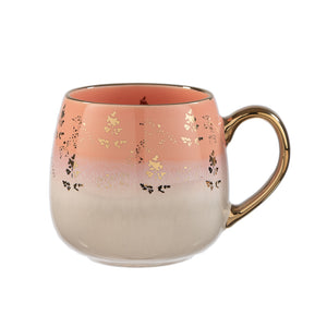 Taza Cerámica Salmón Flores