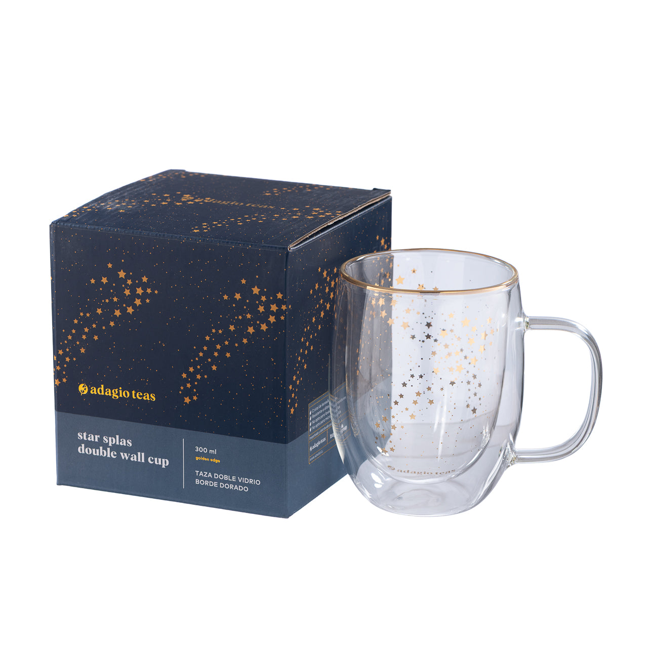 Taza Doble Vidrio Star Splash